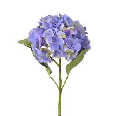 China Wedding Bouquet Artificial Flowers Stem Large Fake Giant Artificial Flower Head Giant Artificial Flower Blue Silk Hydrangeas Arrangement For Wedding And Home Decoration for sale