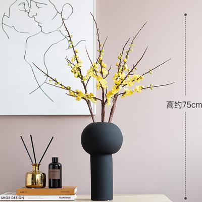 China Wedding Party Decor Home White Rose Yellow Silk Branch Stems Flowers For Wedding Arrangement Peach Plum Blossom Artificial for sale