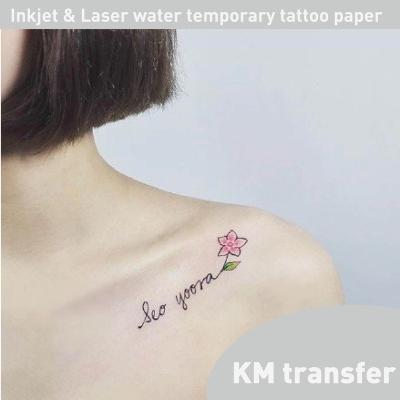 China Creative Temporary Inkjet And Laser Water Slide Tattoo Temporary Skin Use Home Use Arts Adhesive Paper for sale