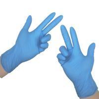 China Anti Virus Disposable Hand Gloves White / Blue Color Easy To Decompose for sale