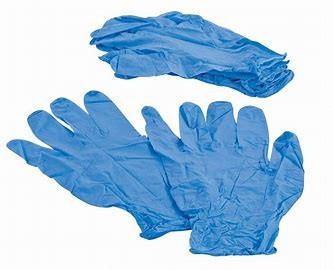 China 4 Mil Nitrile Blue Protective Disposable Gloves Chemische Bestand Te koop