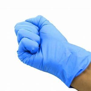 Cina 8 guanti blu liberi del nitrile di Mil Hand Care Disposable Powder con la presa in vendita