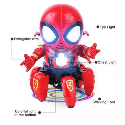 China Battery Powered Toy High Quality Smart Dancing Spider Dance Hero Robot Kids Daning Toys Music And Light Hexapod Dancing Robot for sale