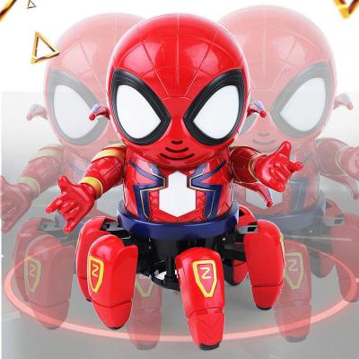 China Toy Cool Funny Children's Singing Battery Operated Walking Moving Dancing Spider Dancing Hero Robot Hexapod Toys for sale