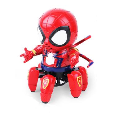 China Toy Hot Selling Electric Cool Battery Operated Light Up Spider Dancing Robot Superhero Dancing Hero Hexapod Toys for sale