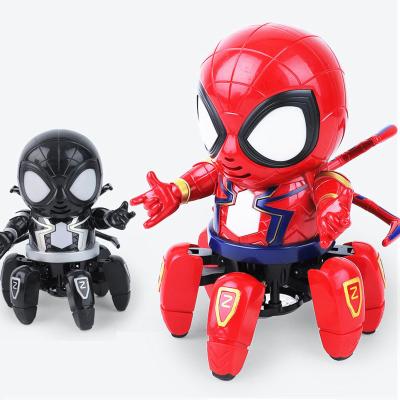 China Toy Newest Funny Dancing Light Music Toy Hexapod Spider Dance Hero Battery Operated Robot Toy for sale