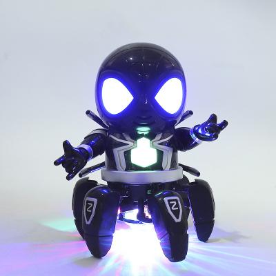 China Toy New Dancing Toy Cool Spider Hero Dancing Robot Battery Operated Walking Lighting Hexapod Toys for sale