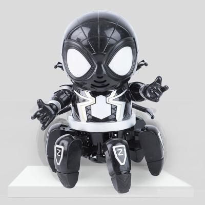 China New Popular Dancing Toy Battery Operated Electric Hexapod Spider Music Dancing Hero Robot Lighting Toy for sale