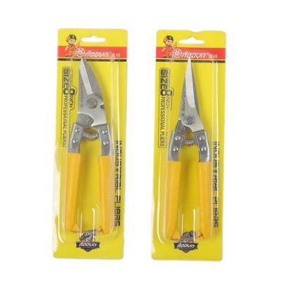 China Iron Shears Discount Price Stainless Steel Blade 3CR13 TPR Rubber Tin Snips Handle for sale