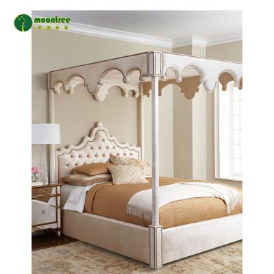 China EUROPEAN Moontree MBR-1806 porcelain used wooden chiniot furniture bed sets for sale