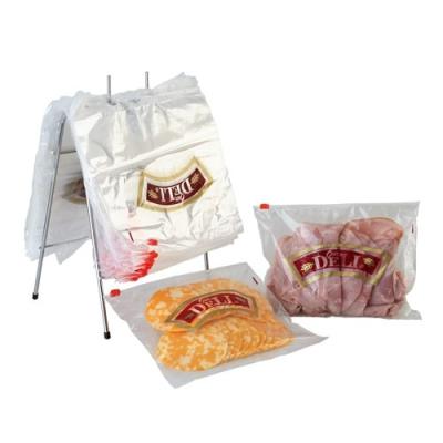 China Disposable Sandwich Bag With Zipper Lock Side Closure Grocery Bag Saddle Package HDPE for sale