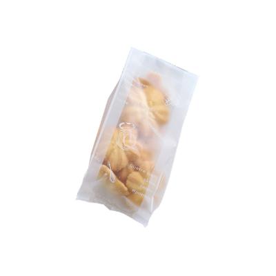 China Safety Frosted Snowflake Crunchy Bag Snowball Cookies Nougat Snacks Packaging Machine-Sealed Clear Bag for sale