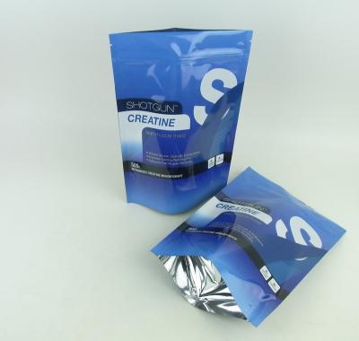 China Beautiful Disposable Blue Tea Stand Up Aluminum Foil Zipper Zipper Lock Pouch Package Bags for sale