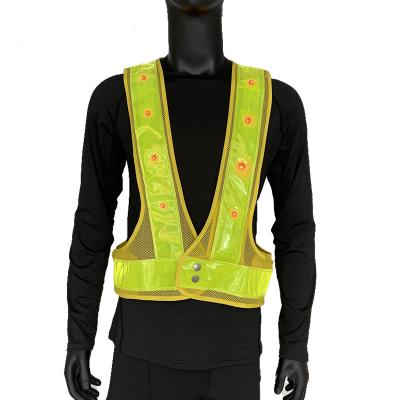 China LED FLASH led vest / led light / led safety reflective vest for sale