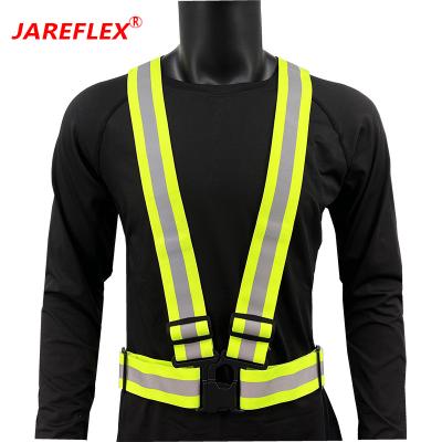 China Elastic Band Reflective Vest Running Safety Adjustable Vests Belt High Visible Reflective Straps for sale