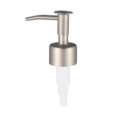 China Non Spill 28/410 Sweet Color Stainless Steel Liquid Dispenser Hand Natural Lotion Pump for sale