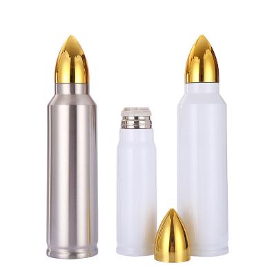 China Wholesale 500ml 1000ml Viable Sublimation Bullet Bottle Stainless Steel Double Wall Vacuum Bullet Sublimation Tumbler for sale