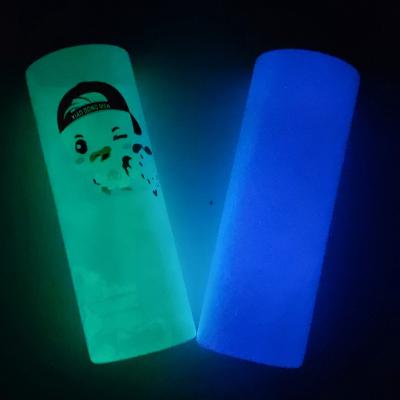 China Sublimation 20oz Viable Straight Glow In Tumbler Sublimation Dark White Stainless Steel Blue Green Purple Glow In The Dark 20z for sale