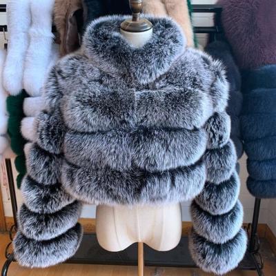 China 2021 large size faux fox fur coat breathable wholesale women's faux fox fur coat for sale