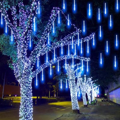 China Amazon Waterproof Outdoor Decorative Hot Sale Holiday LED Meteor Rain Tube Lights For Street Decoration Meteor Light for sale