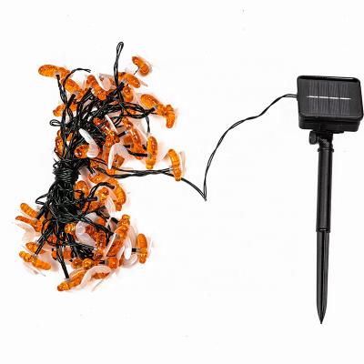 China New Item Summer Holiday Decoration Solar Garden Decorative Bee Electric Fairy Lights in Holiday Lighting Color Changing Lights for sale