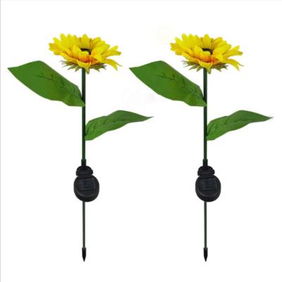 China Outdoor Waterproof Garden Flowers Landscape Led Decorative Solar Park Light For Garden Sunflower Stake Lights for sale