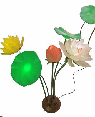 China Lotus Light For The Outdoor Decoration, Garden And Park Dynamic Artificial Lotus Lighting With Blooming Lotus en venta