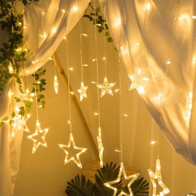 China Hot Selling Curtain Creative Modern Christmas Decoration Villa Lights Sparkle Ball Star Chandeliers for Party Decor Wedding Light for sale