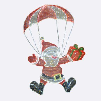 China Strong Decoration Outdoor Christmas For Holiday Light Xmas Santa Claus Pattern 2d Led Light And 2d Street Poles Hanging Xmas Decorative en venta