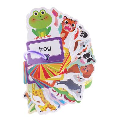 China American High Quality Wholesale Educational Colorful Animal Children's OEM Flash Cards Educational Printing for sale