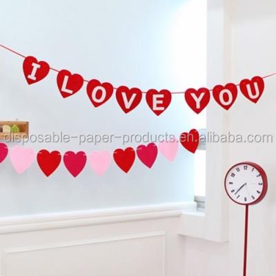 China I love you banner HAPPY BIRTHDAY PARTY KIDS PARTYWARE DECORATION GARLAND BANNER HANGING BUMPING banner i love you for sale