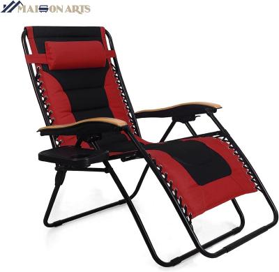 China High Quality Luxury Modern Outdoor Beach Patio Lawn Weightless Folding Recliner Folding Chair Padded Sun Lounge for sale