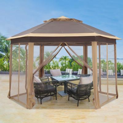 China Water Proof Hexagonal Gazebo Sale Steel Gazebo Tent Canopies 1.8x1.8x1.8 Steel Pavilion Sound Up Ultralight Outdoor Camping Beach for sale