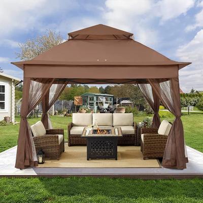 China Designed for easy assembly and take down the pop up gazebo patio 11x11 ft heavy duty bubble tent advertising football garden custom logo waterproof porrable printed side for sale