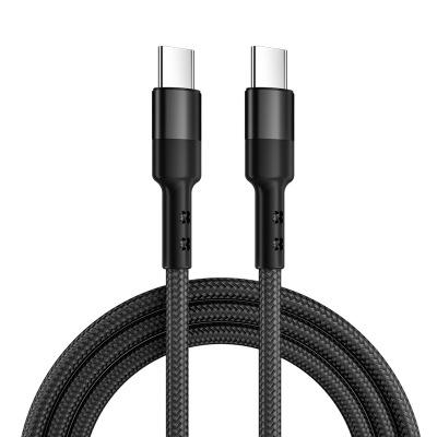 China Premium Fast Charging Nylon Type PD 3A 60W C 5V 3A Fast Charging Data Cable Braided USB-C to Type-C Fast Charger Cable for sale