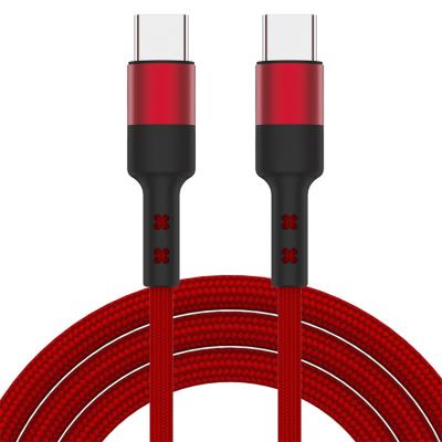 China 3A 3A Fast Charging C To C Cable 60W Braided USB Type-C Charging Cable For Android Mobile Phone for sale