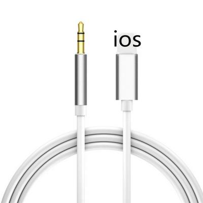 China Listen to music + aux cable. of funicular to. 3.5mm Jack Aux Audio Cable Nylon Wire Control Adapter for iphone 12 for sale