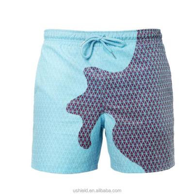 China Manufacturer Customization Men's Breathable Trunk Swim Summer Color Changing Beach Shorts Couples Beach Shorts for sale