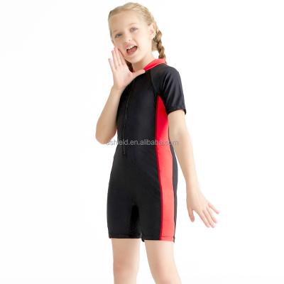 China OEM ODM Kids Swimwear Dismountable Padded One Piece Swimming Suits For Kids Children Swimsuit Girls Sunscreen Vacation Style Swimwear for sale