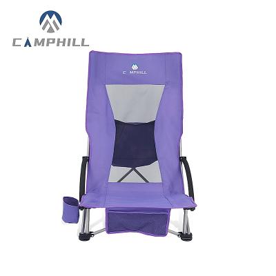 China Modern Outdoor Folding Portable Fishing Chair Customized Backyard High Chair With Cup Holder&Cooler Bag To Increase Displacement for sale