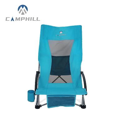 China Modern Customized High Back Chair Folding Portable Fishing Chair With Cup Holder&Cooler Bag To Increase Displacement for sale