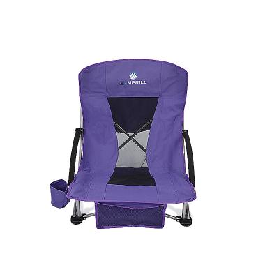 China Portable Foldable Folding Beach Chair Folding Backpack Chair with Cup Holder and Cooler Bag for Fishing Beach for sale