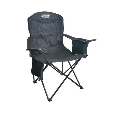 China Foldable Outdoor Portable Chair Foldable Camping Chair With Cooler Bag&Cup Holder For Travel Patio Rise for sale