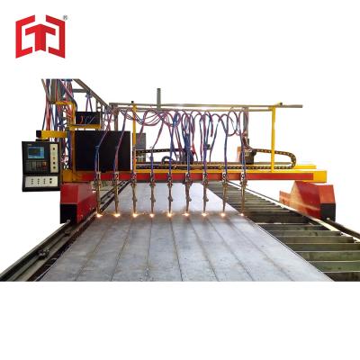 China Building Material Shops 4m/5m/6m Double Drive Gantry Type Production Line Strip Flame Cutting Machine/CNC Sheet Metal Slitter/H Beam Multi Head for sale