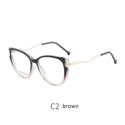 China Latest STAINLESS Female Frame TR90 Anti Blue Light Glass Optical Glasses For Dropshipping for sale