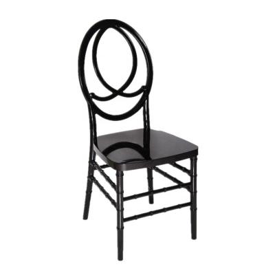 China Event Furniture Plastic Resin Wedding Chair Black Wedding Chair Phoenix Acrylic Dining Chair for sale