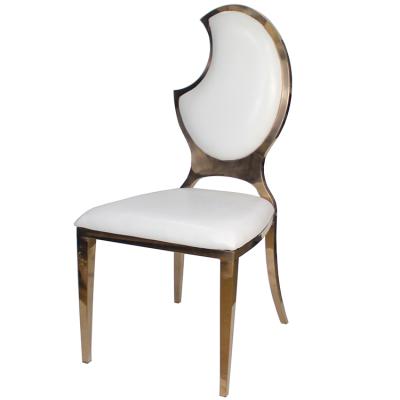 China Hotel Chair Hotel Stainless Steel Chair Gold Metal Frame Accent Chair For Hotel for sale