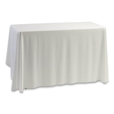 China Oilproof Polyester Party Rectangle Dining Table Cover Set White Tablecloth Wedding for sale