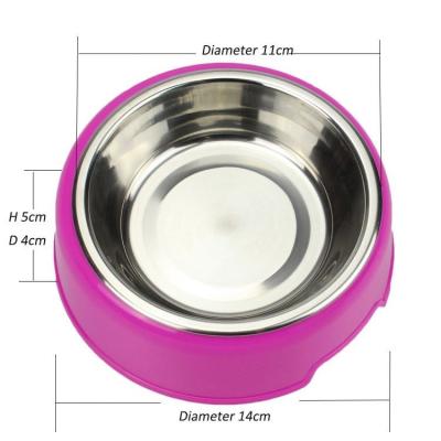 China Viable Silicone Collapsible Pet Bowl Stainless Steel Dog Bowls Set Hot Selling for sale