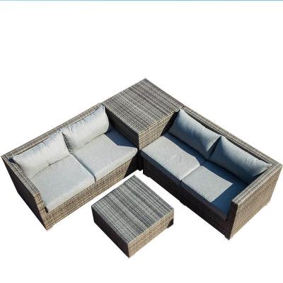 China Outdoor Leisure Sofa Set Garden Furniture Luxury Sofa Chair And Table Set Eco - Friendly for sale